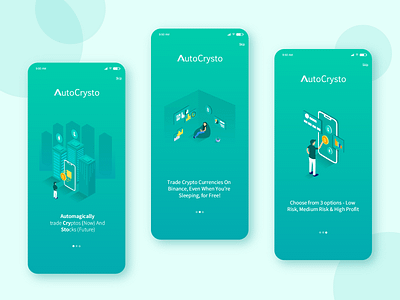 Crypto Currency App - Onboarding Illustrations