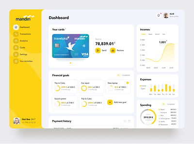 Finance Dashboard – UI / Daily shot #12 design ui