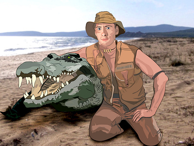 Crocodile Dundee illustration illustrator photography