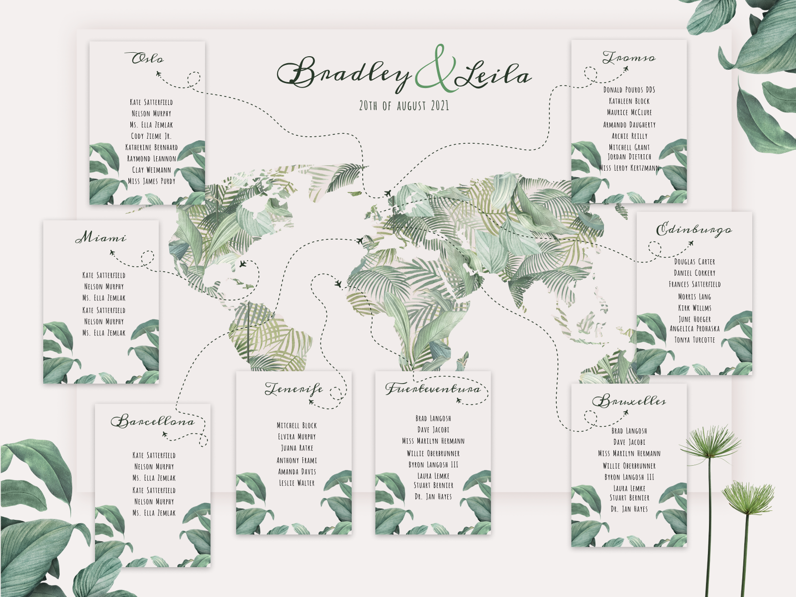 Tableau Mariage - around the World by Luisa Berta on Dribbble