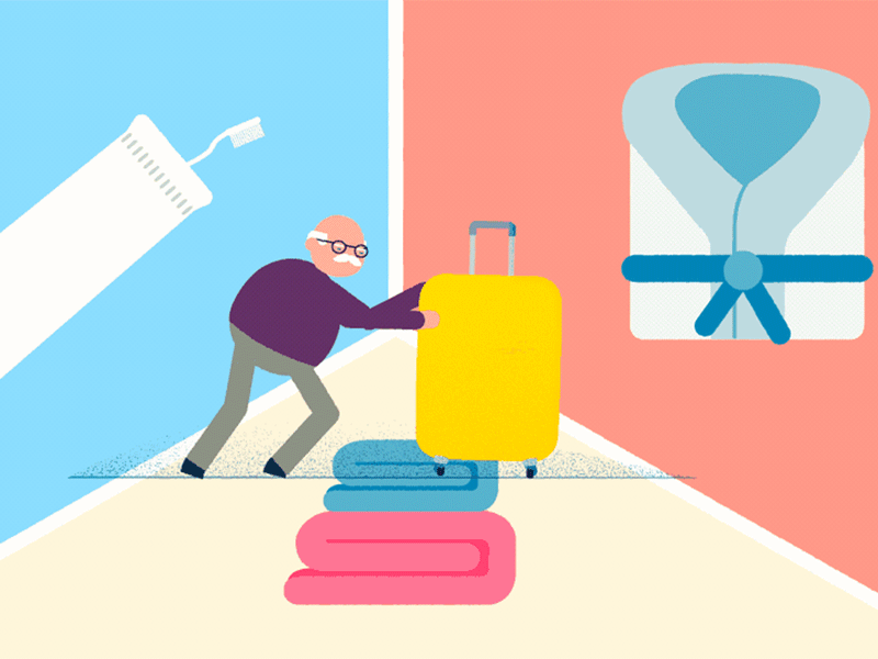 medipole animation character design illustration medipole motion motion design motiondesign motiongraphics suitcase travel