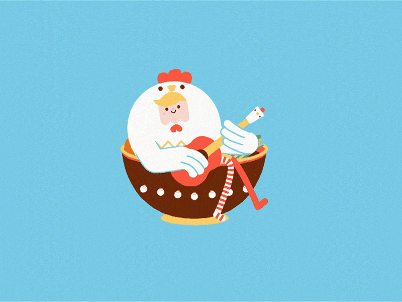 Chicken chicken guitar guitare motion motion design motiongraphics music poule