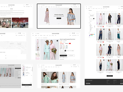 SAMANGE - Online Store clothing daily ui design ecommerce fashion figma layout minimal moda online store retail shop site ui ui design uiux ux visual webdesign white