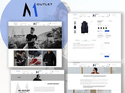 M1 OUTLET - brands men`s online store brand design e commerce man minimalism online store ui uidesign ux web website