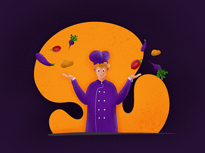 Chef art chef design icon illustration logo manojjadhav