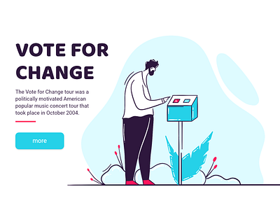 Voting app bycicle illustration landing landingpage logo typography uiux ux vector vector art vote voting web
