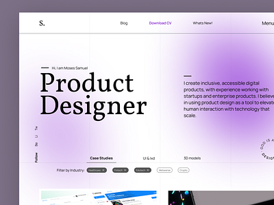 Designer portfolio