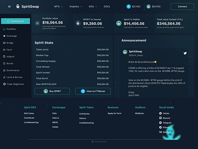 SpiritSwap redesign dapp design web3