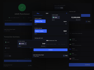 Crypto On-Ramp component blockchain cex on ramp onboarding ui web3