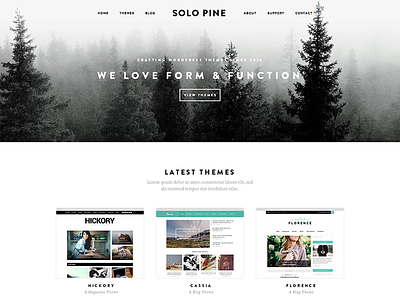 WIP: New SoloPine site pine portfolio solopine theme themes website wordpress wp