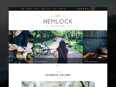 Hemlock Blog Theme blog blogger blogging theme wordpress