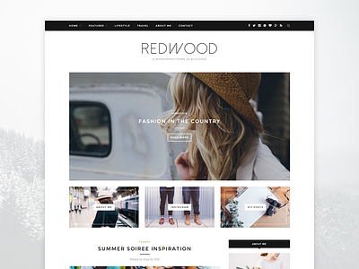 Redwood - A WordPress Blog Theme blog blogging redwood template theme wordpress
