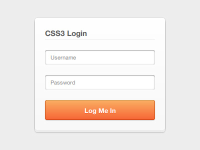 CSS3 Login by Haziq Mir on Dribbble