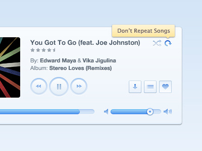 Complete Music Player blue freebie music player ui