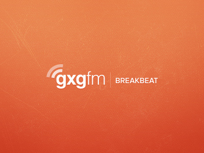 Breakbeat branding logo orange texture