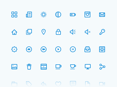 Omnomicons blue creativemarket glyphs icons nuance omnomicons pack purchase shades