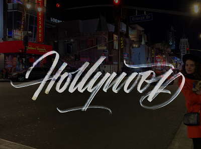 Hollywood calligraffiti calligraphy design letter lettering type type art typography vector