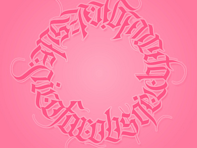 Round calligraphy