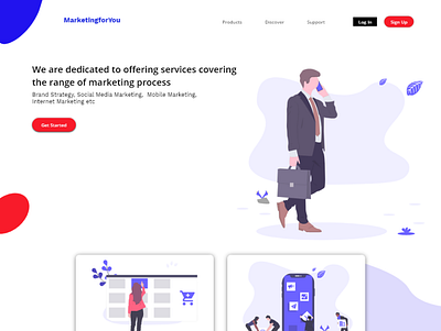 Landing page for Marketing branding ui ui ux design ui design web