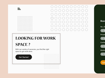Office Space main page design interface ui ui design web