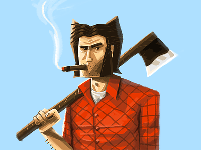 Logan — X Men series adobe adobe photoshop character graphic design illustration logan lumberjack sketch textures wolverine xmen