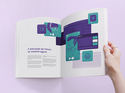 Revista Jornadas — 2ª edição browser character covid 19 editorial design graphic design illustration meeting room remote vector