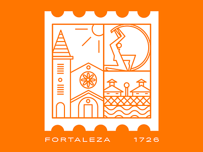 Week 01: Fortaleza sticker adobe illustrator city city illustration design dribbble dribbbleweeklywarmup fortaleza grow illustration learn sticker two colors vector weekly weekly warm up