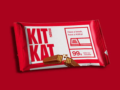 Week 03: KitKat chocolate candy branding candy chocolate design dribbbleweeklywarmup kitkat packagedesign practice warm up weekly warm up