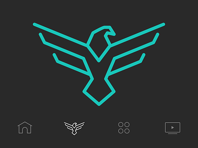 Eagle Icon app bird eagle flat icons iphone menu ui wings