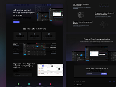 Nightwatch Website Redesign dark design layout redesign seo ui web design website