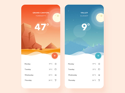 Brilliant brand illustrations animation app art card clean color design designs flat icon illustration ios logo minimal mobile app design neumorphism ui ux weather weather app