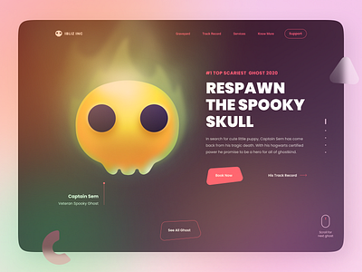 Halloween 🎃👻😜 2d 3d character flat ghost ghosts halloween hero illustration isometric landing page login page show skull ui web web design