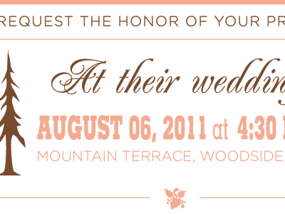 Wedding Invitation - bottom invitation letterpress wedding