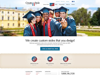 Custom stoles for graduation design home homepage web website
