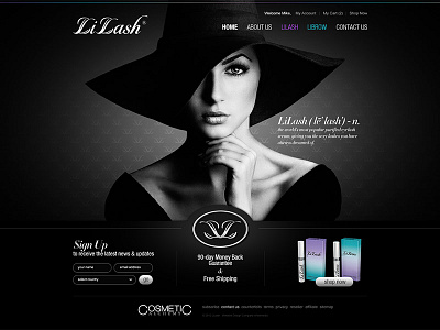 Cosmetic company cosmetic design home homepage web website