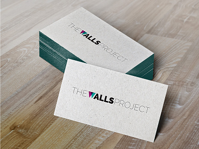 the WALLS project logo progress branding business card graphic design