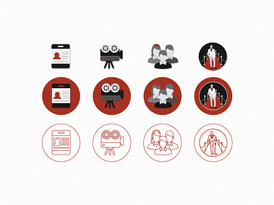 LA International Film Festival Icons WIP branding film graphic design logo design web design