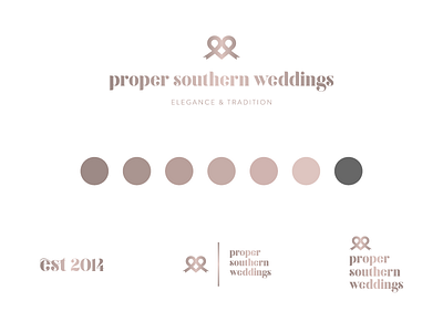 Proper Southern Weddings branding graphic design logo design