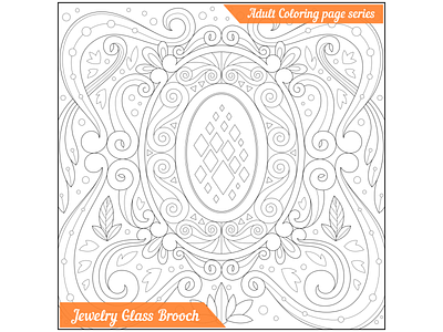 Jewelry Glass Brooch art artwork cartoon coloring book coloring page design designs doodle fantasy graphic design illustration lineart outline vector vector illustration