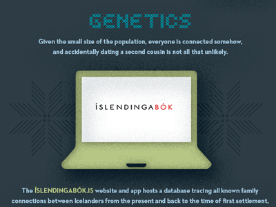 Genetics in Iceland computer facts flat iceland icon illustration infographic map reykjavik stats uiux webdesign