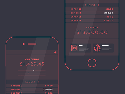 Mobile Banking | Social app banking fintech flat iphone mobile not sharks uiux web wireframe