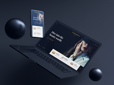 Golden Fleece Website Concept graphic design jewellery responsive ui ux uxui web webdesign website