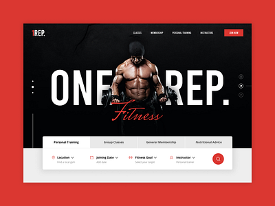 One Rep Fitness design fitness graphic design gym responsive ui ux web webdesign website