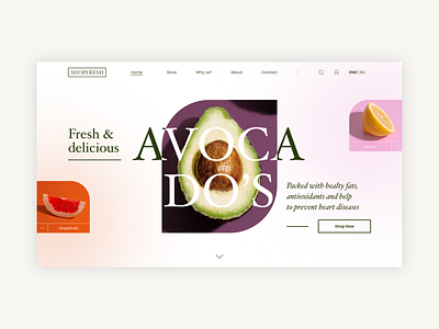 Shop Fresh design graphic design responsive ui ux web webdesign website