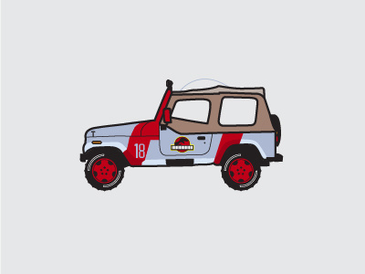 Jurassic Park Jeep #2 design dino dinosaur graphic design illustration jeep jurassic jurassic park park