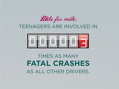 Teen Driving Infographic art design driving fact graphic design icon illustration info infographic stat teen teen driving