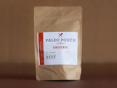 Paleo Pouch Packaging beef caveman food packaging paleo pouch typography