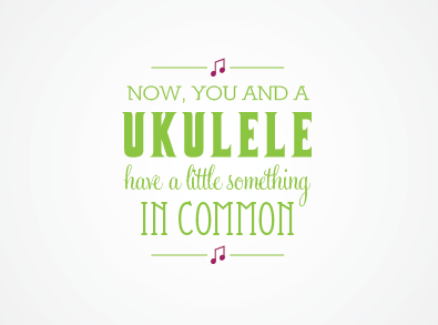 Ukulele font music type typography ukulele