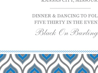 Wedding Invitation Close-up blue gray invite pattern type typography wedding wedding invitation
