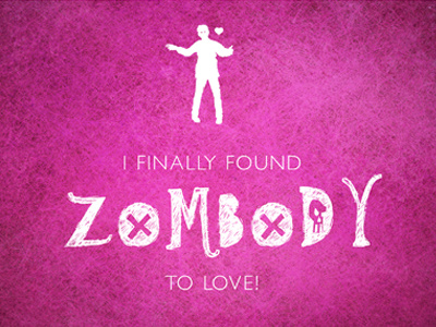 Zombie Valentine love type typography valentine zombie